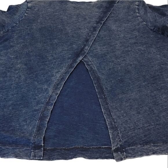 Universal Thread Indingo Distressed Open Back Detail Cap Sleeve Top Size XXL - Picture 7 of 7